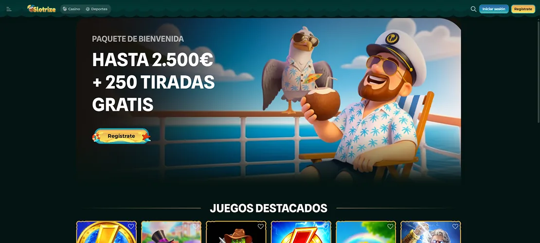 Captura de Slotrize casino